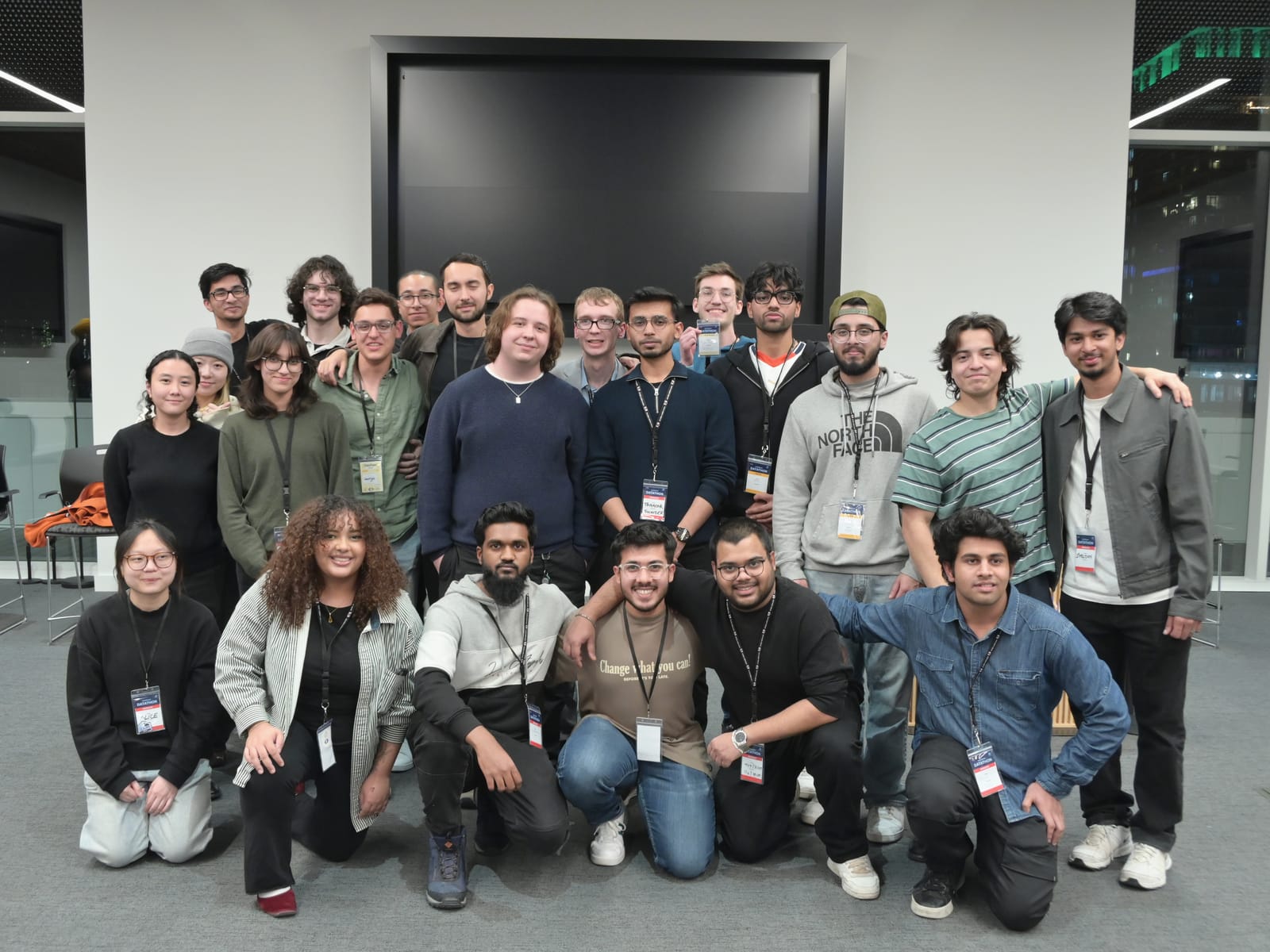 GDG Sheridan members gathered after an evening event